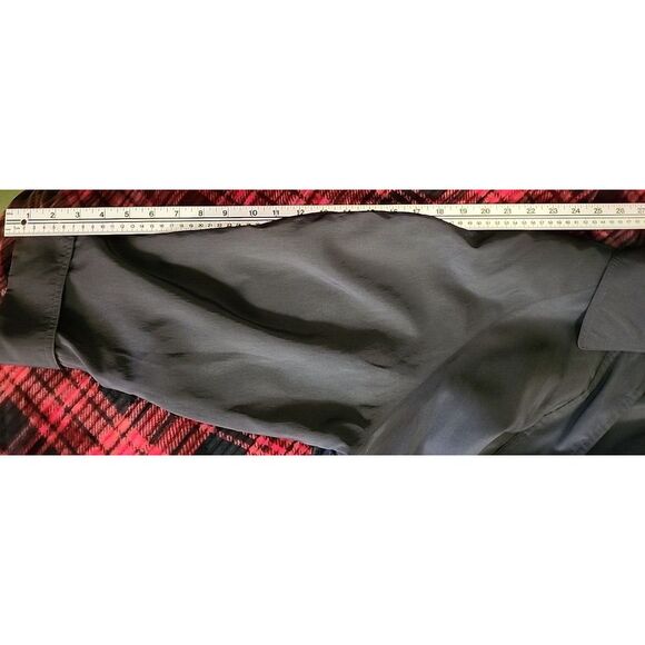 Vintage Jones New York‎ Wool Long Coat Petite XL Peacoat Black with Red Lining - Picture 9 of 15
